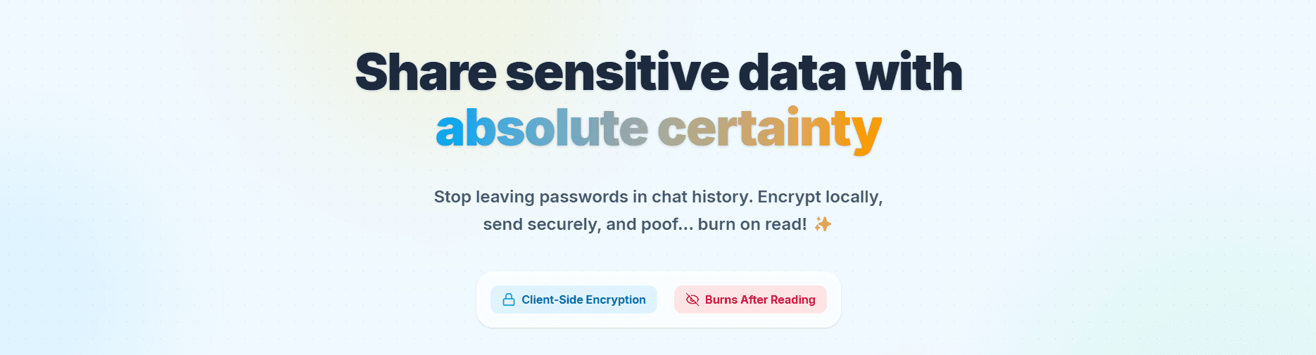 Zecret - Share sensitive data with absolute certainty